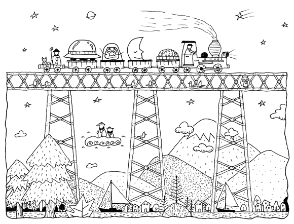 【ダルマさんが夜行列車で旅にでる】ボクのペンギン村1