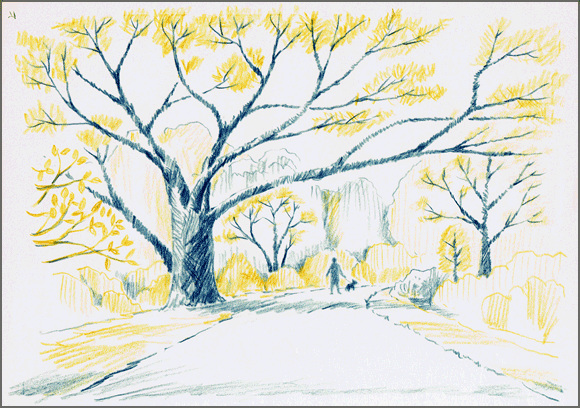 ボクのウォーキングコース【春】絵日記15