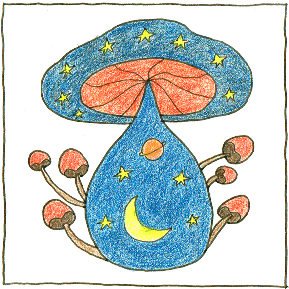 キノコと宇宙3(月と星シリーズ31)